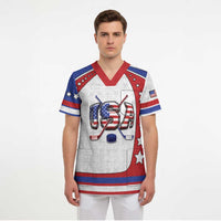 Custom USA Ice Hockey Scrub Top Stars And Stripes