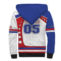 Custom USA Ice Hockey Sherpa Hoodie Stars And Stripes