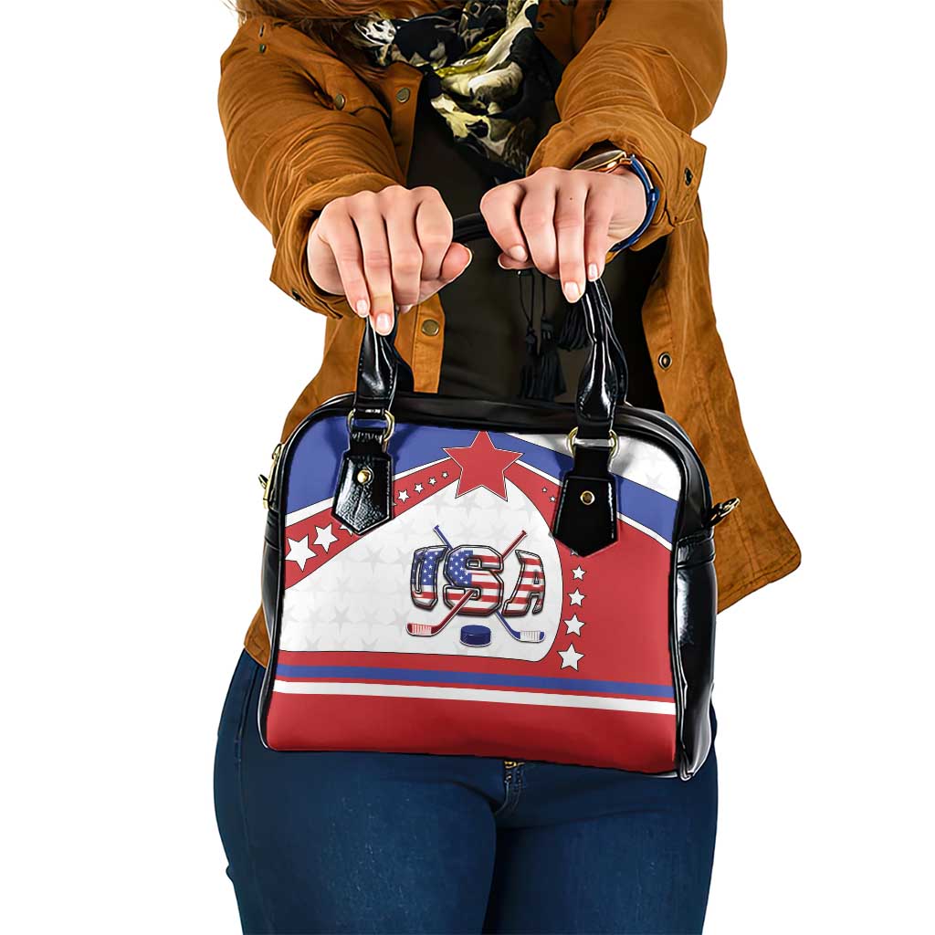 USA Ice Hockey Shoulder Handbag Stars And Stripes
