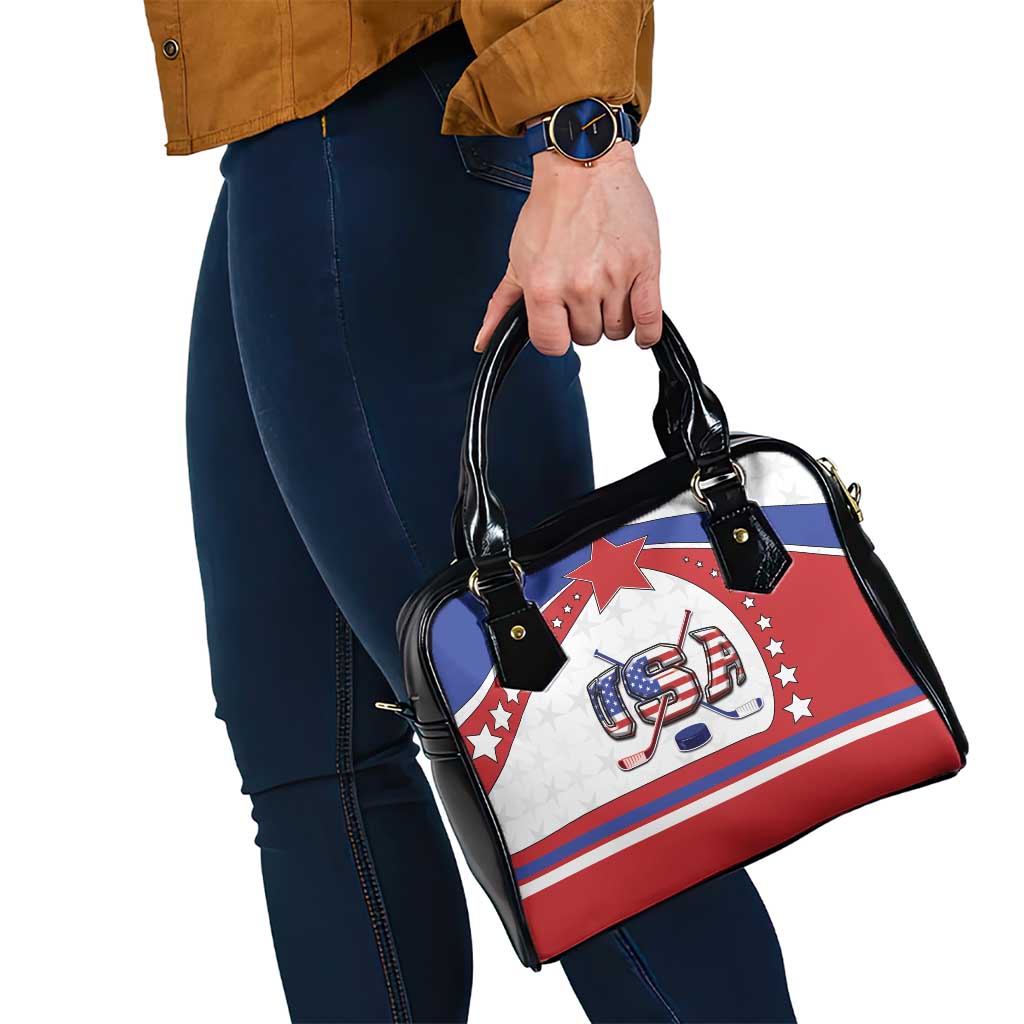 USA Ice Hockey Shoulder Handbag Stars And Stripes