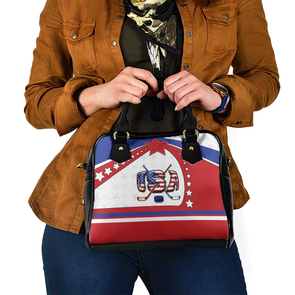 USA Ice Hockey Shoulder Handbag Stars And Stripes