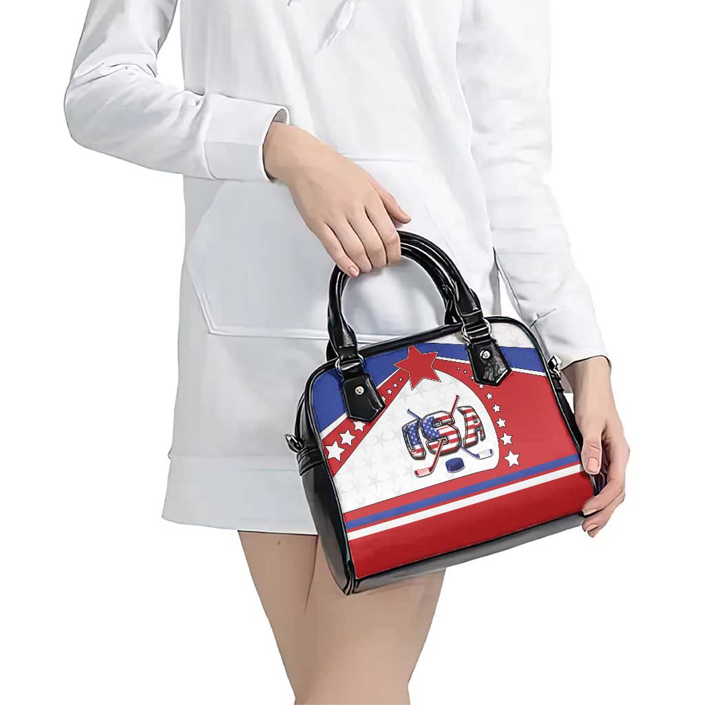 USA Ice Hockey Shoulder Handbag Stars And Stripes