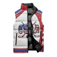 Custom USA Ice Hockey Sleeveless Puffer Jacket Stars And Stripes