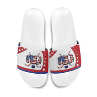 USA Ice Hockey Slide Sandals Stars And Stripes