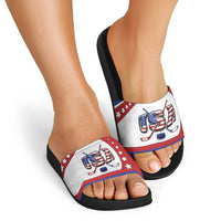 USA Ice Hockey Slide Sandals Stars And Stripes