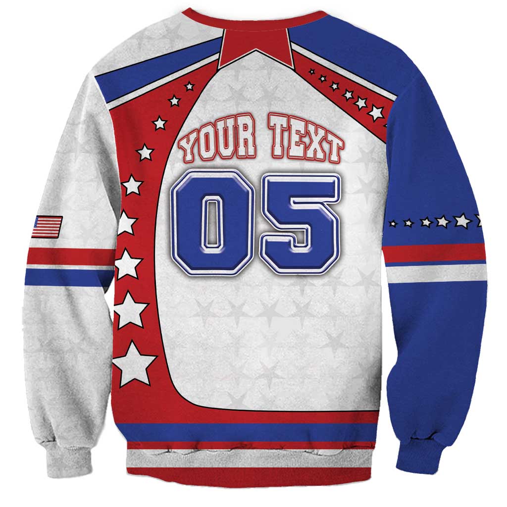 Custom USA Ice Hockey Sweatshirt Stars And Stripes