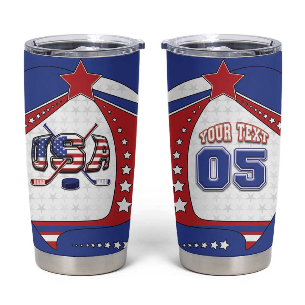 Custom USA Ice Hockey Tumbler Cup Stars And Stripes
