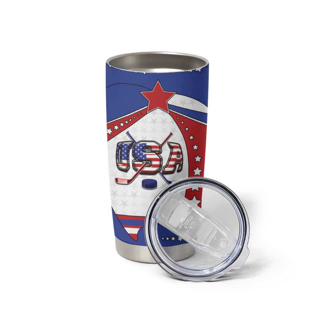 Custom USA Ice Hockey Tumbler Cup Stars And Stripes