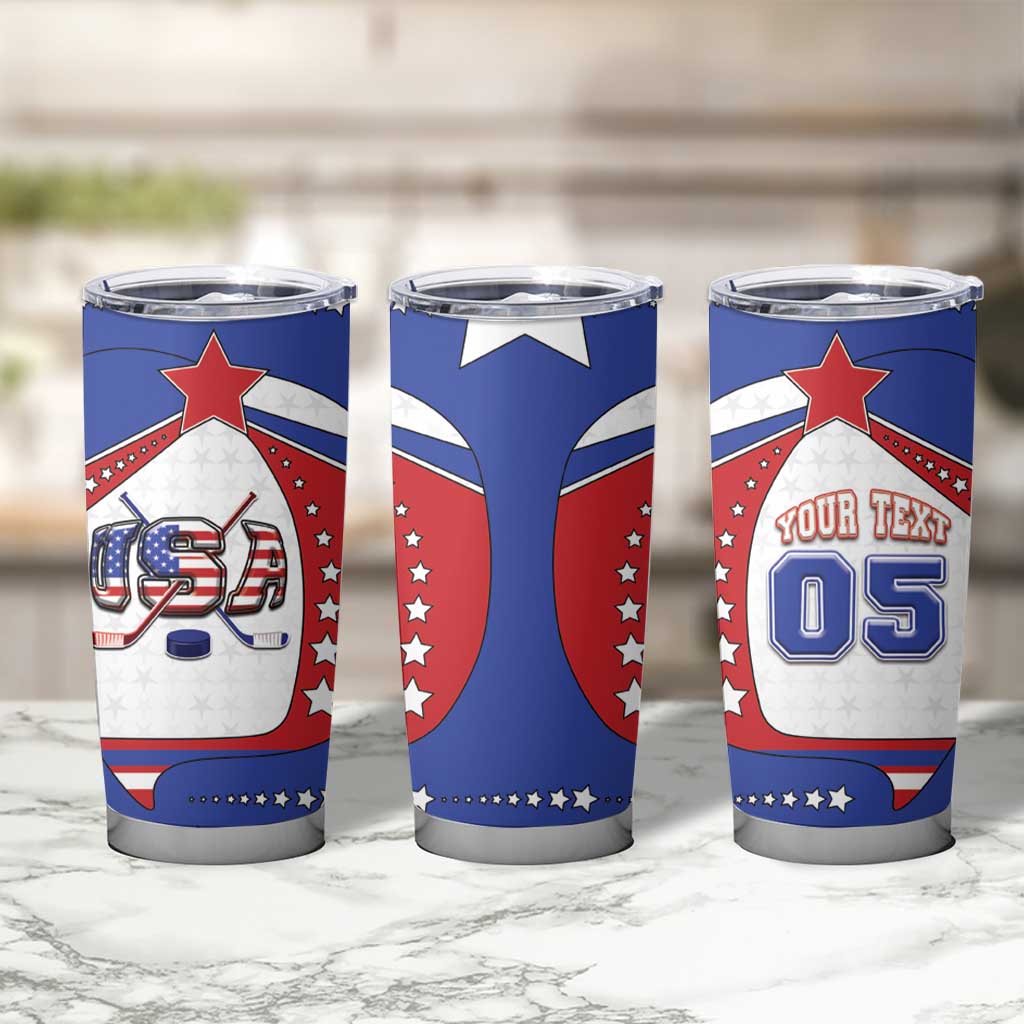 Custom USA Ice Hockey Tumbler Cup Stars And Stripes