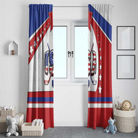 USA Ice Hockey Window Curtain Stars And Stripes