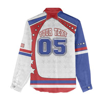 Custom USA Ice Hockey Women Casual Shirt Stars And Stripes