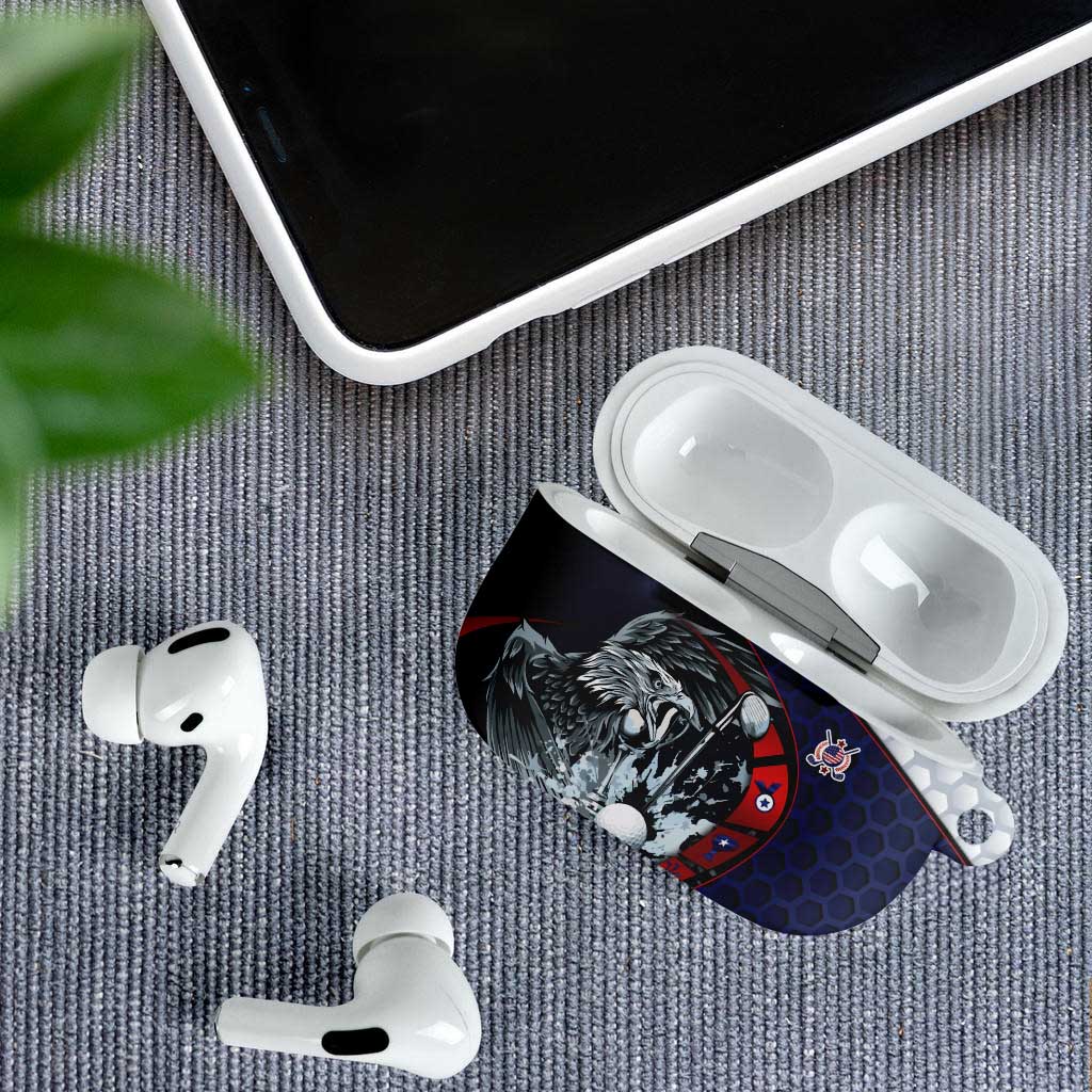 USA Golf AirPods Case Powerful Eagle