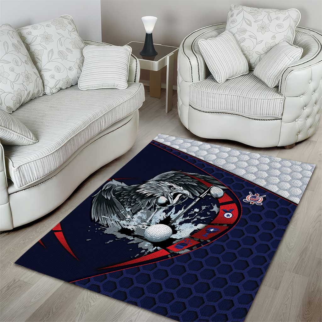USA Golf Area Rug Powerful Eagle