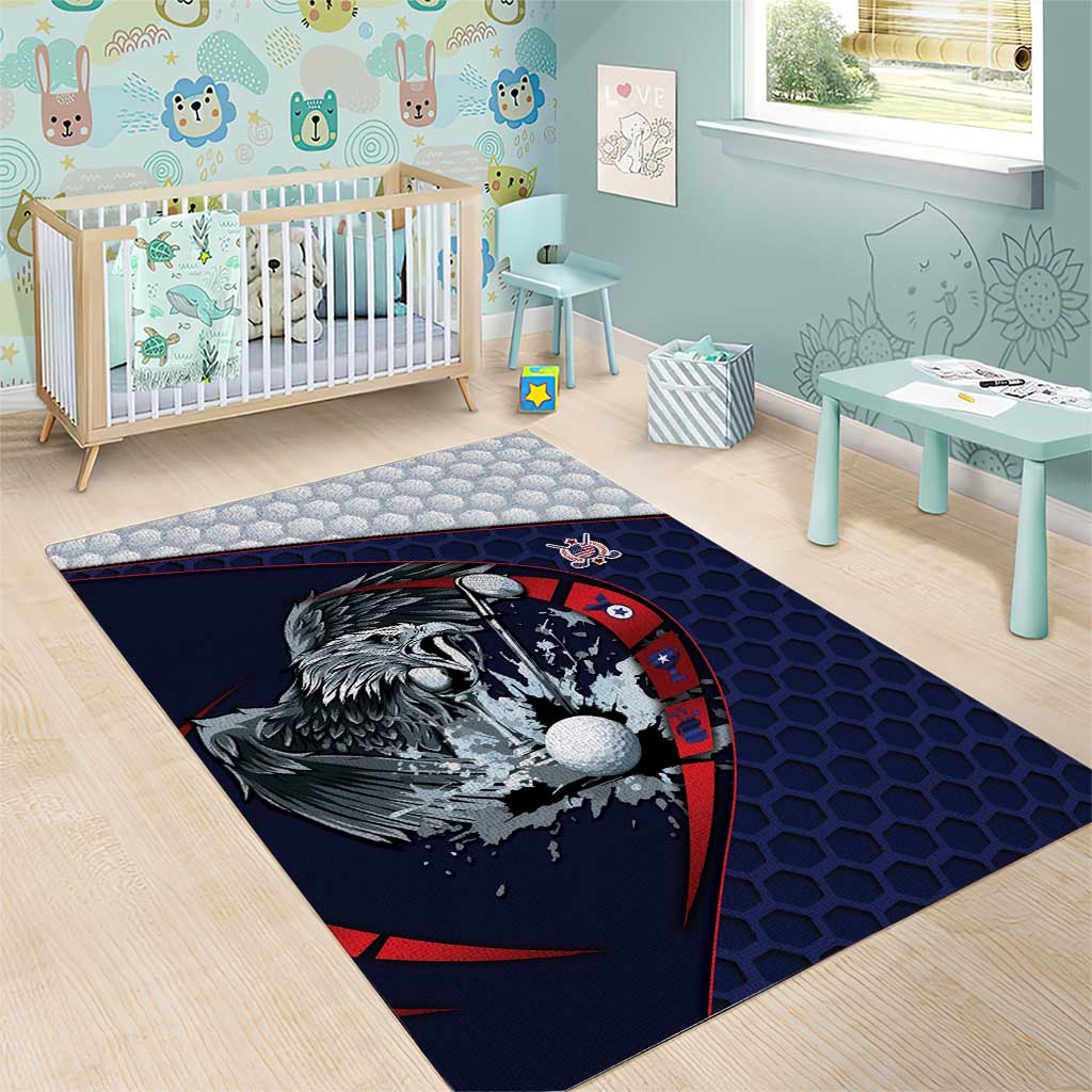 USA Golf Area Rug Powerful Eagle