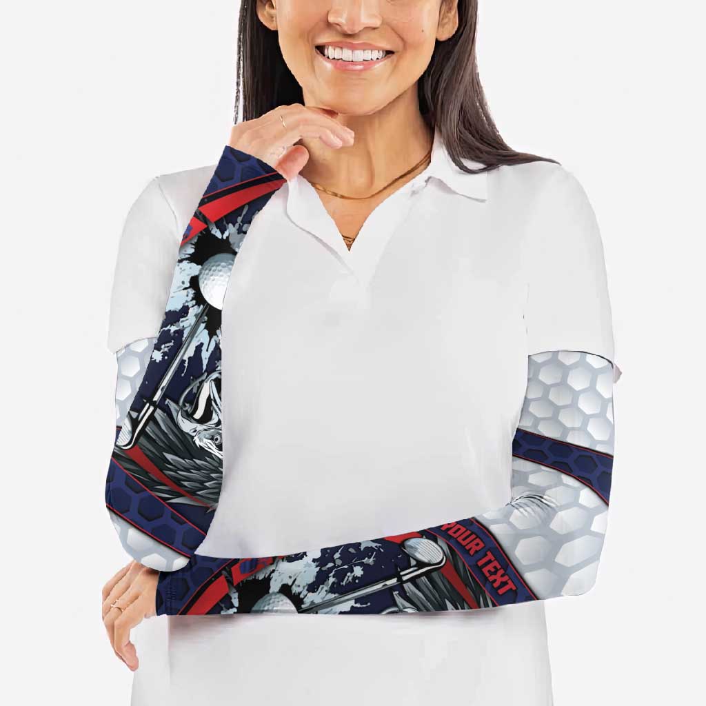 Personalized USA Golf Arm Sleeves Powerful Eagle
