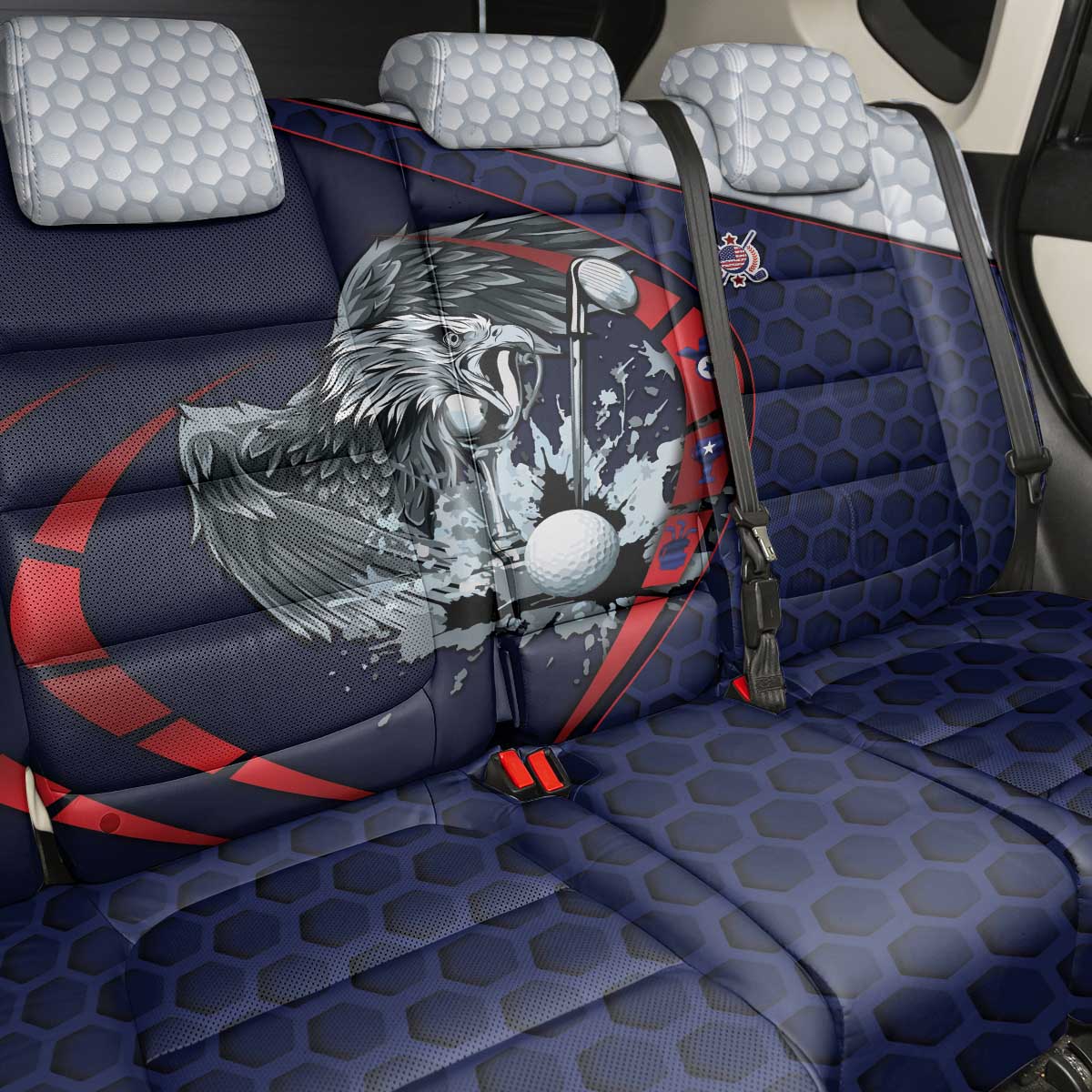 USA Golf Back Car Seat Cover Powerful Eagle