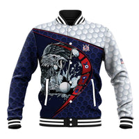 Personalized USA Golf Baseball Jacket Powerful Eagle