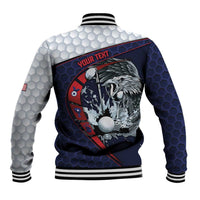 Personalized USA Golf Baseball Jacket Powerful Eagle