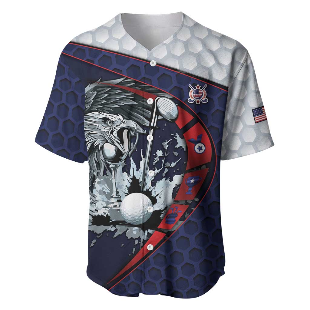 Personalized USA Golf Baseball Jersey Powerful Eagle