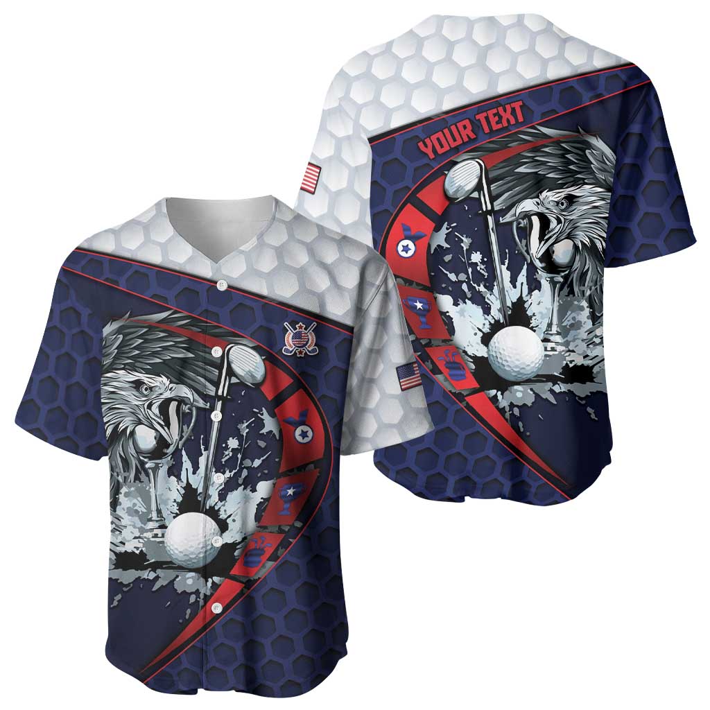Personalized USA Golf Baseball Jersey Powerful Eagle