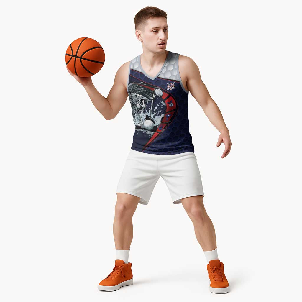Personalized USA Golf Basketball Jersey Powerful Eagle