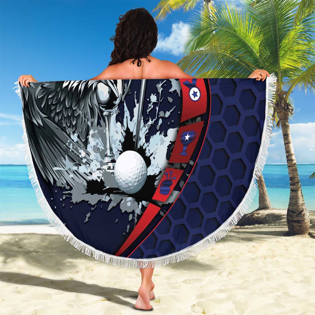 USA Golf Beach Blanket Powerful Eagle