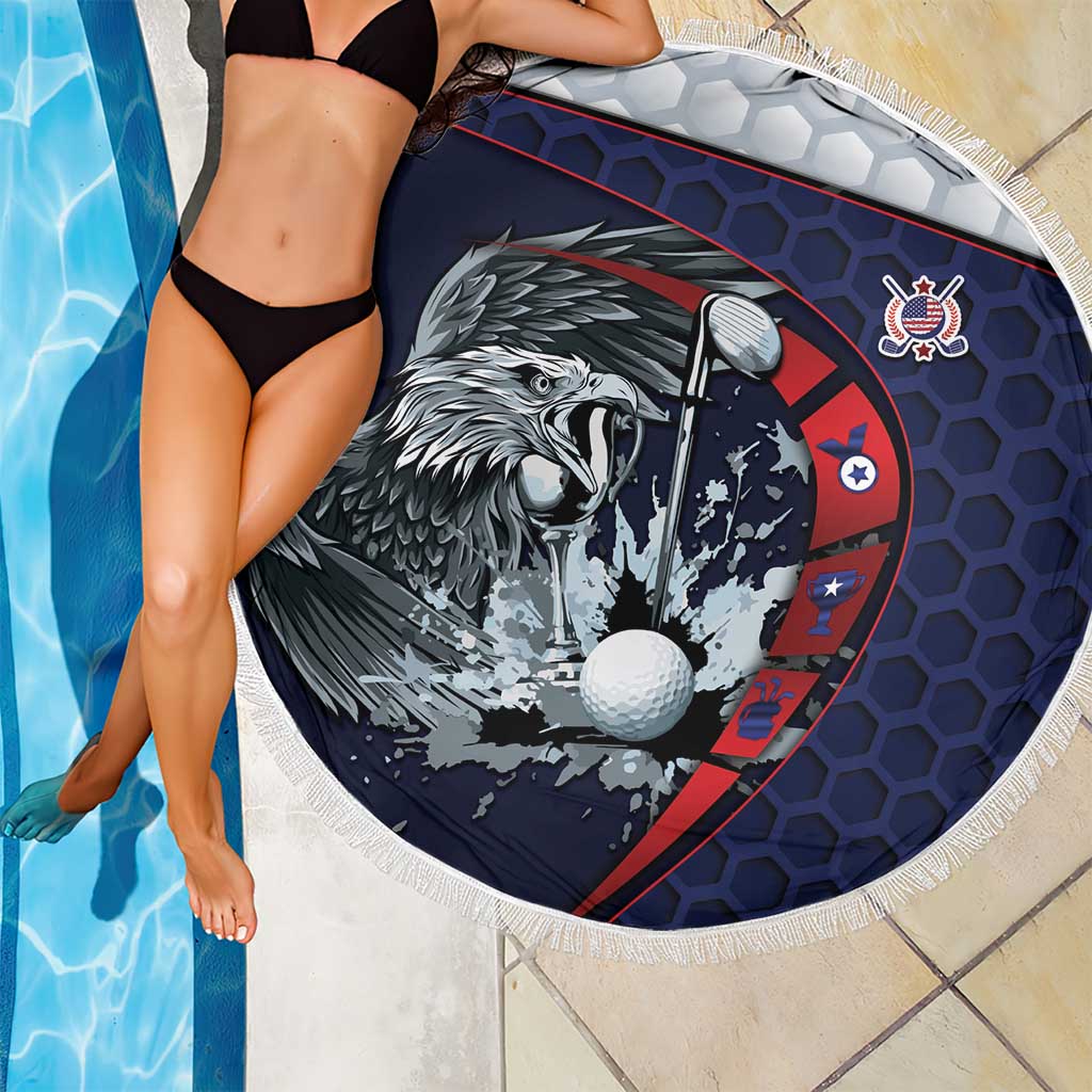 USA Golf Beach Blanket Powerful Eagle