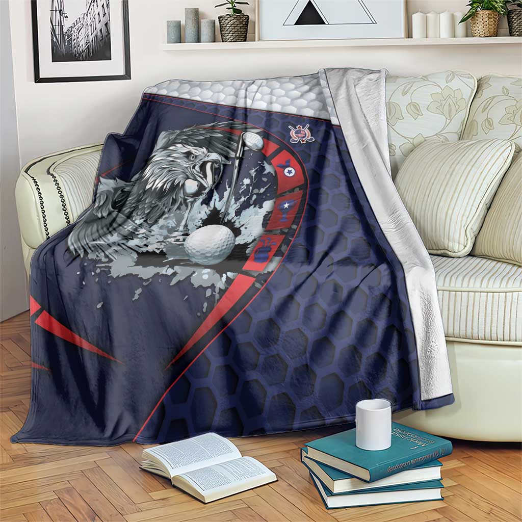 USA Golf Blanket Powerful Eagle