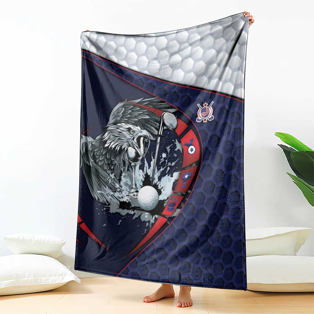 USA Golf Blanket Powerful Eagle