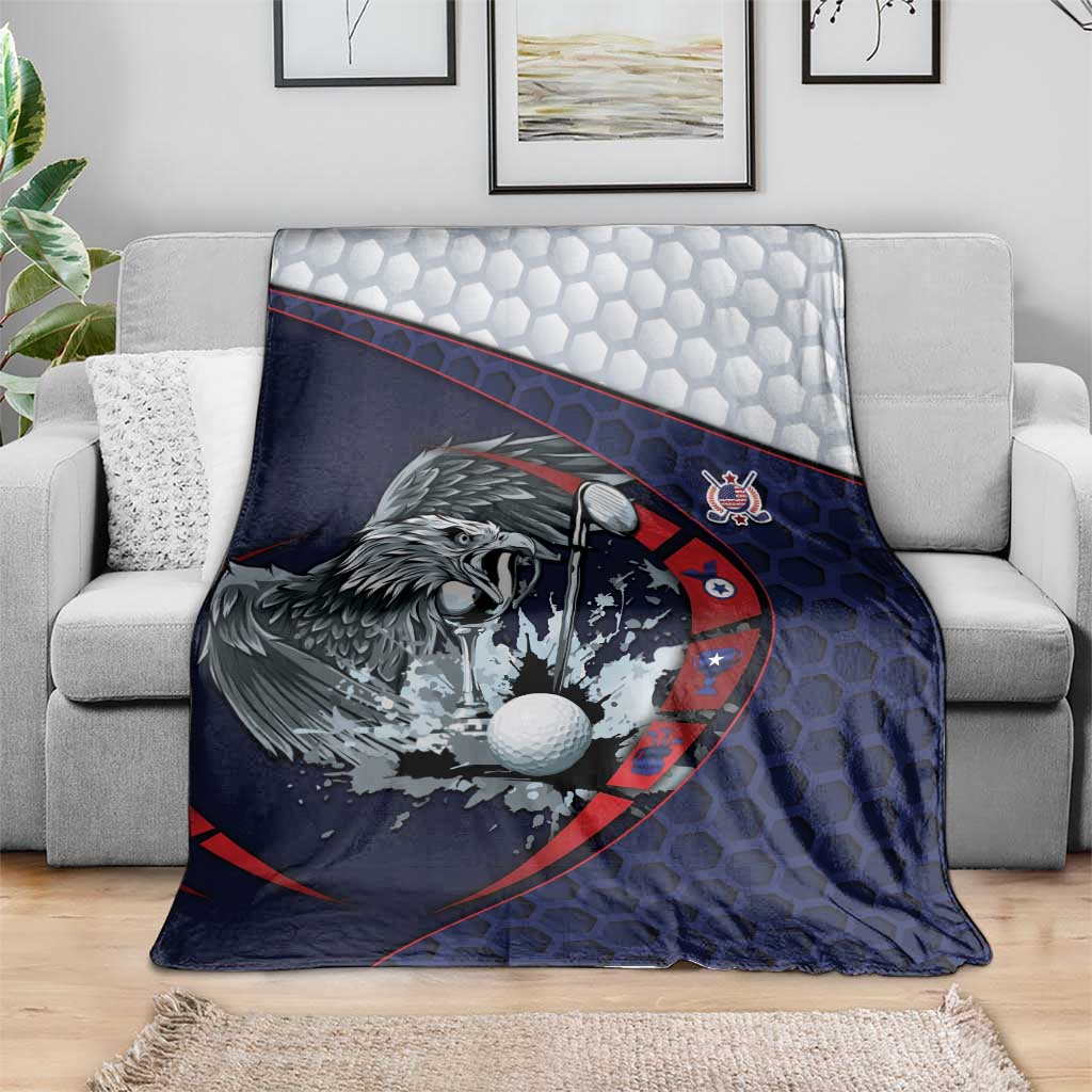 USA Golf Blanket Powerful Eagle