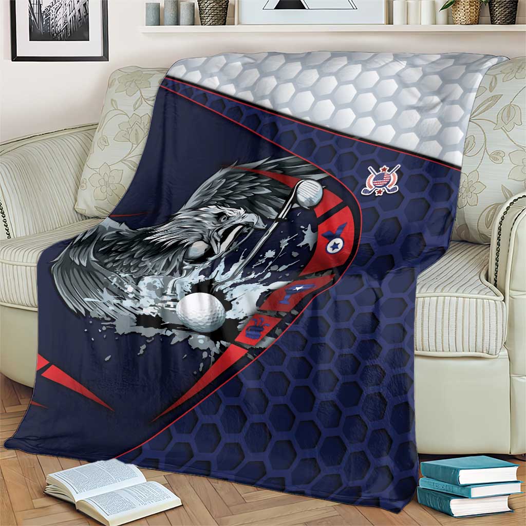 USA Golf Blanket Powerful Eagle
