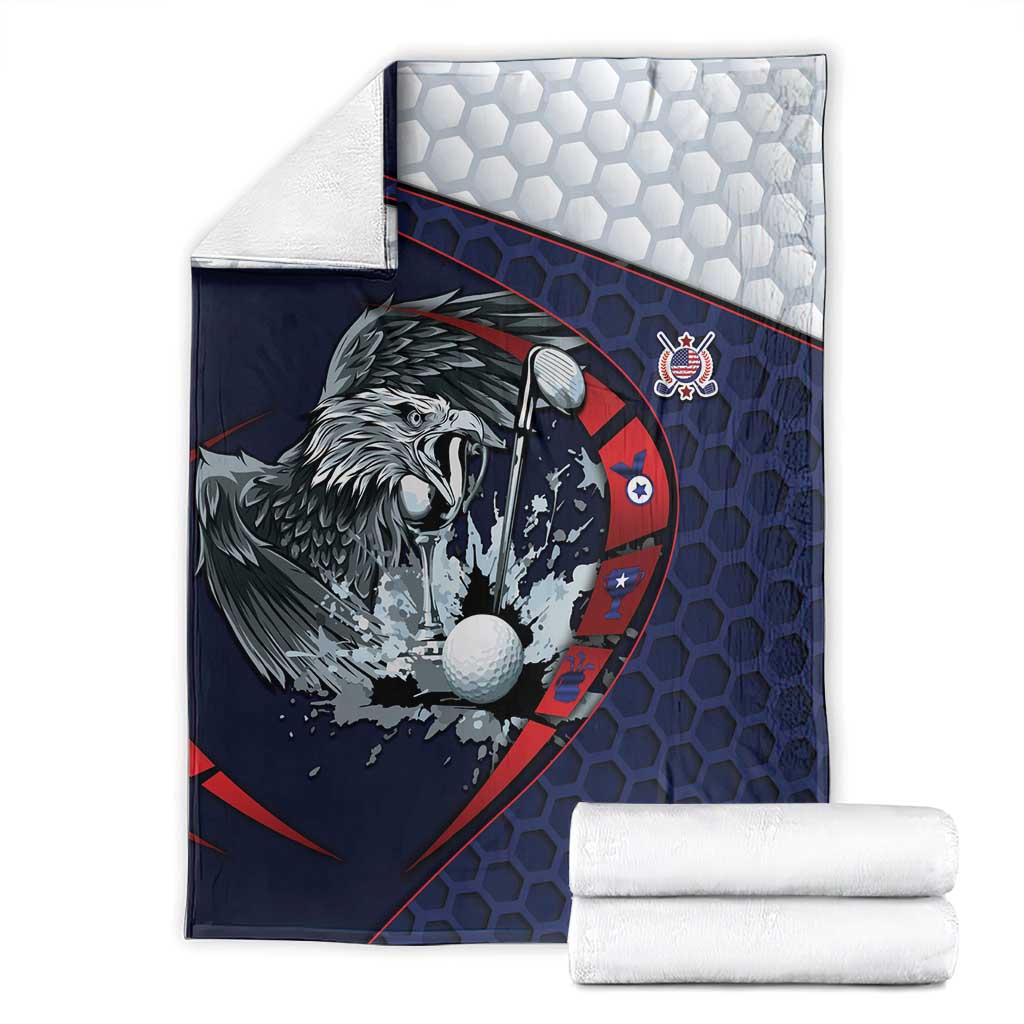 USA Golf Blanket Powerful Eagle