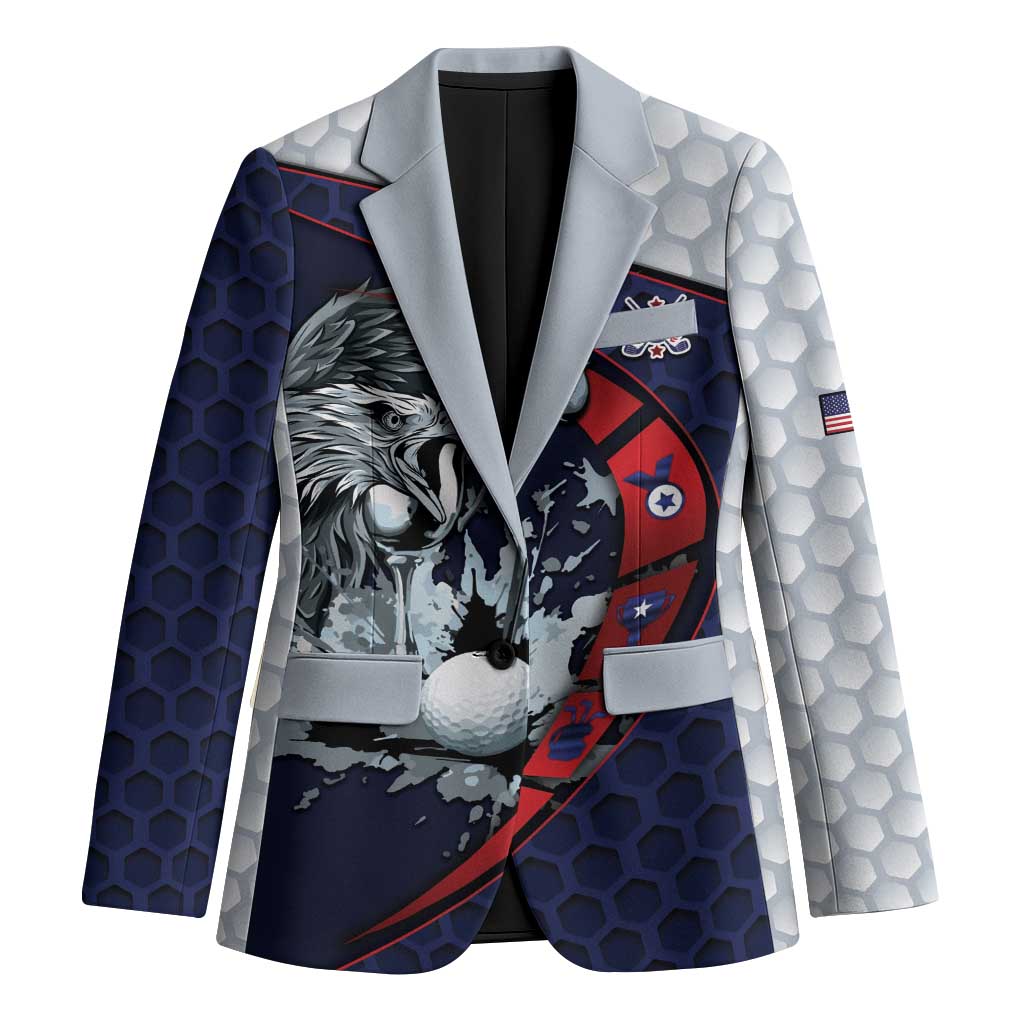 Personalized USA Golf Blazer Powerful Eagle