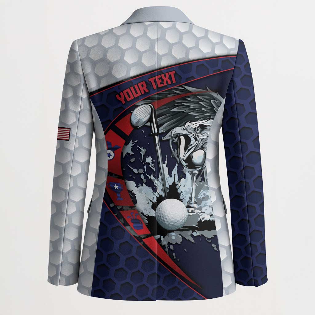 Personalized USA Golf Blazer Powerful Eagle