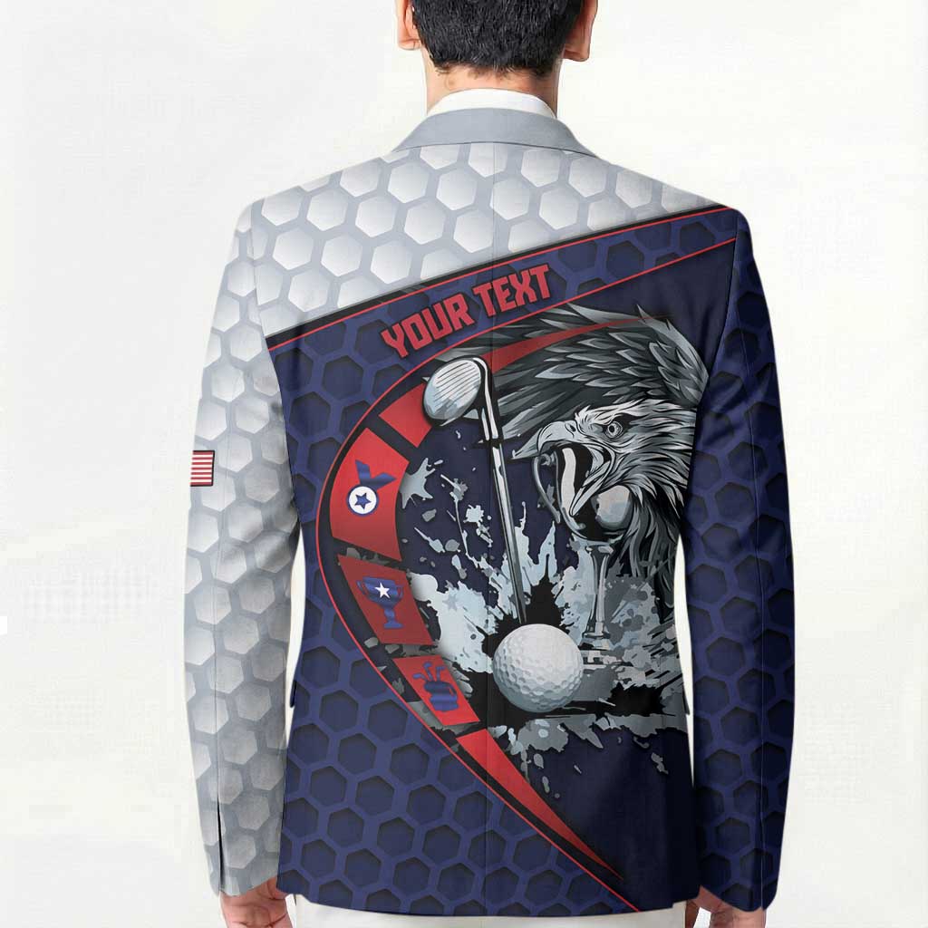 Personalized USA Golf Blazer Powerful Eagle