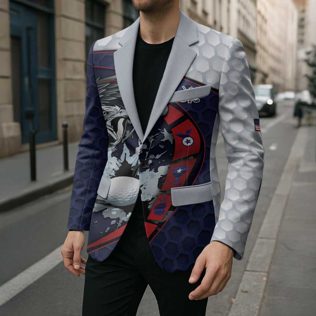 Personalized USA Golf Blazer Powerful Eagle