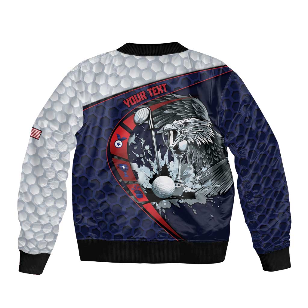 Personalized USA Golf Bomber Jacket Powerful Eagle