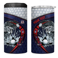 Personalized USA Golf 4 in 1 Can Cooler Tumbler Powerful Eagle