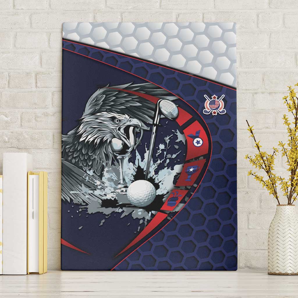 USA Golf Canvas Wall Art Powerful Eagle