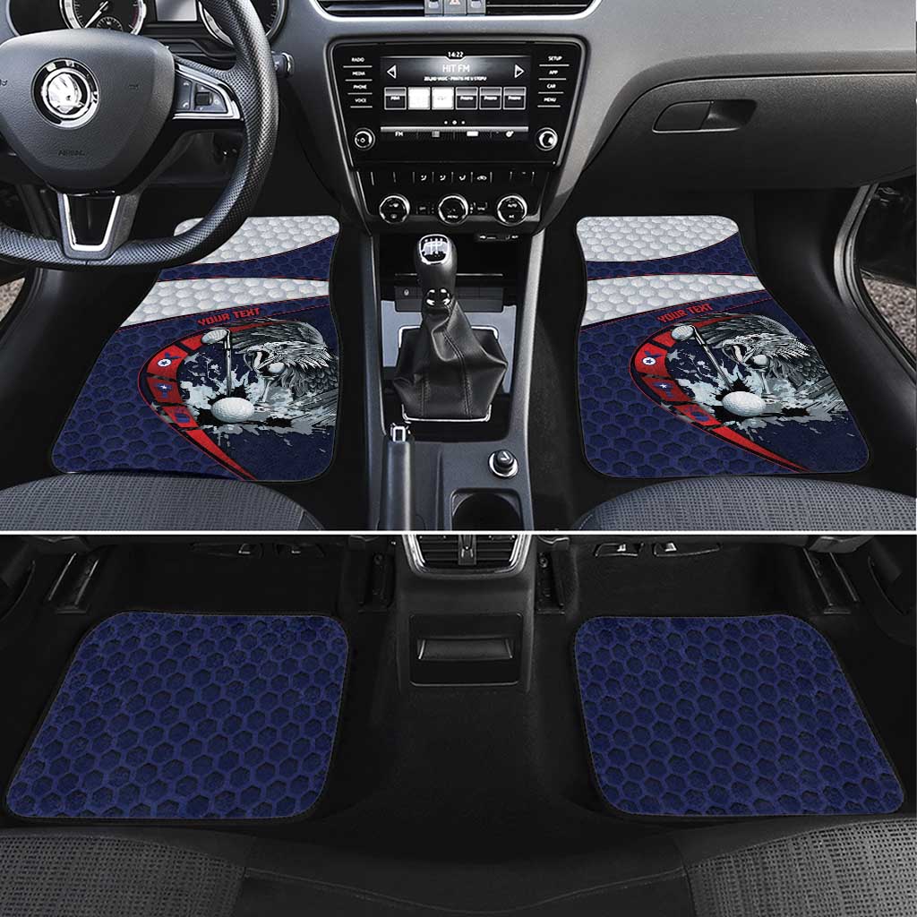 Personalized USA Golf Car Mats Powerful Eagle
