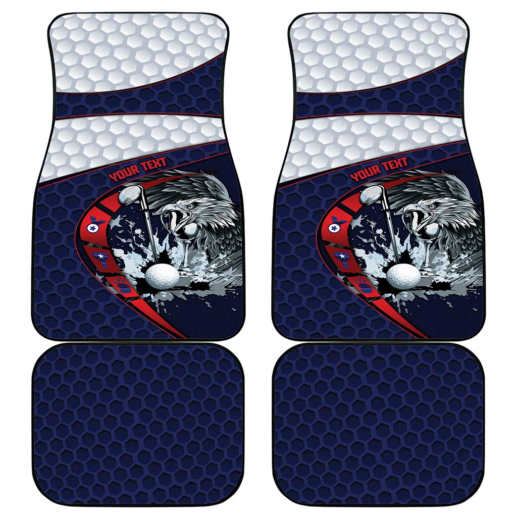 Personalized USA Golf Car Mats Powerful Eagle