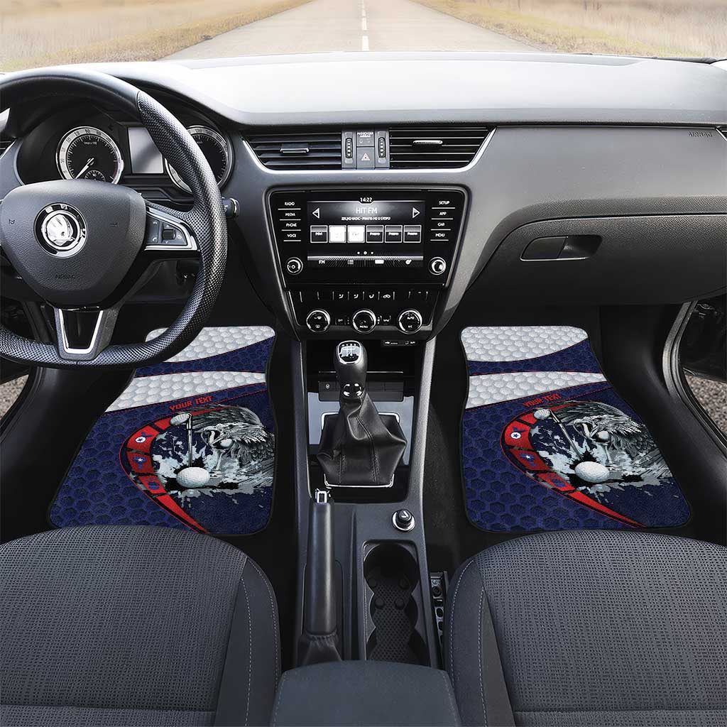 Personalized USA Golf Car Mats Powerful Eagle
