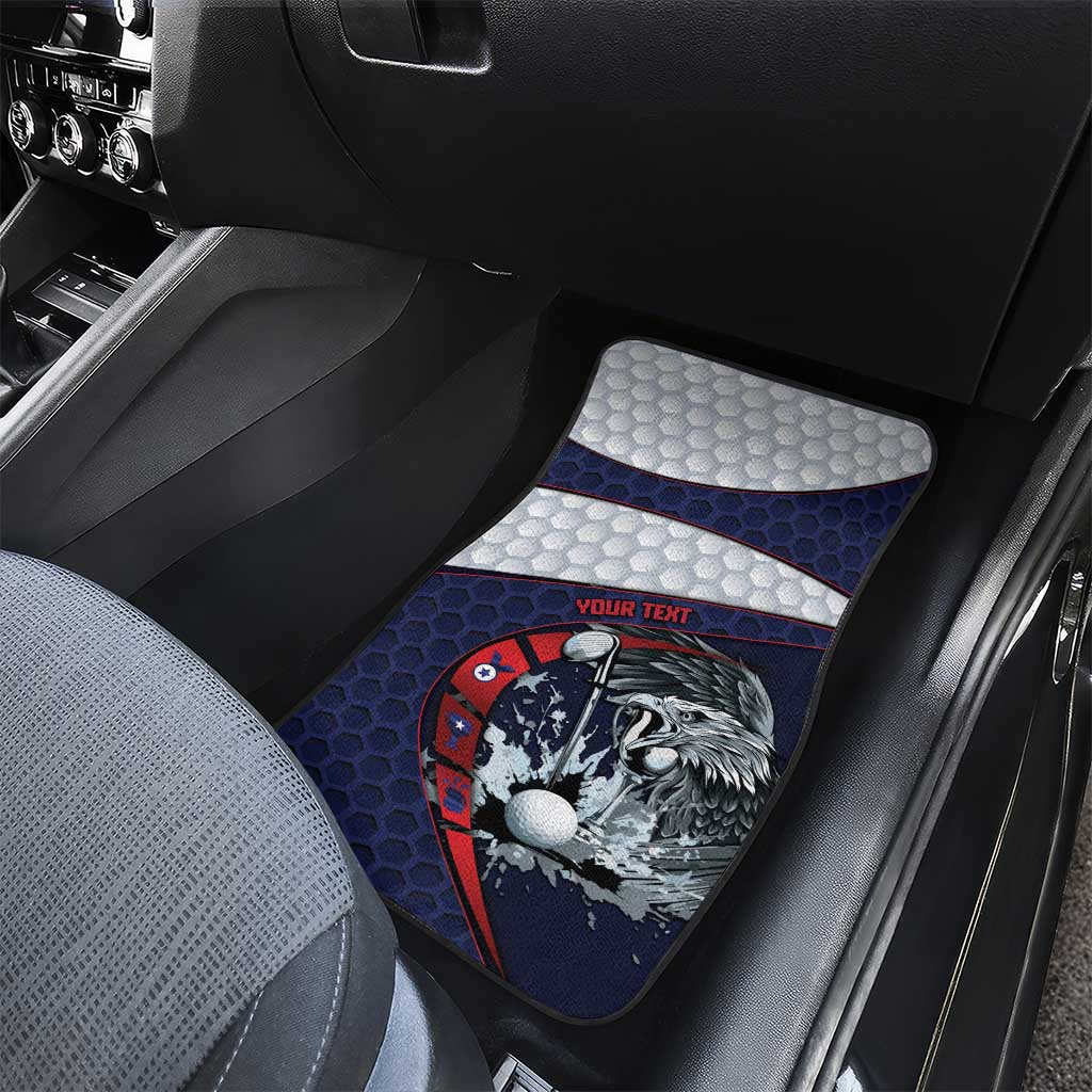Personalized USA Golf Car Mats Powerful Eagle