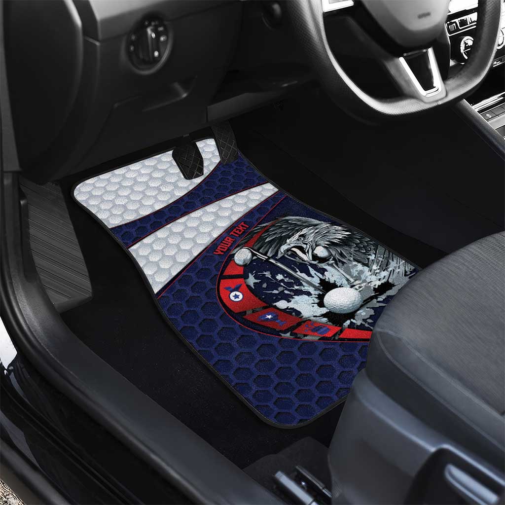 Personalized USA Golf Car Mats Powerful Eagle