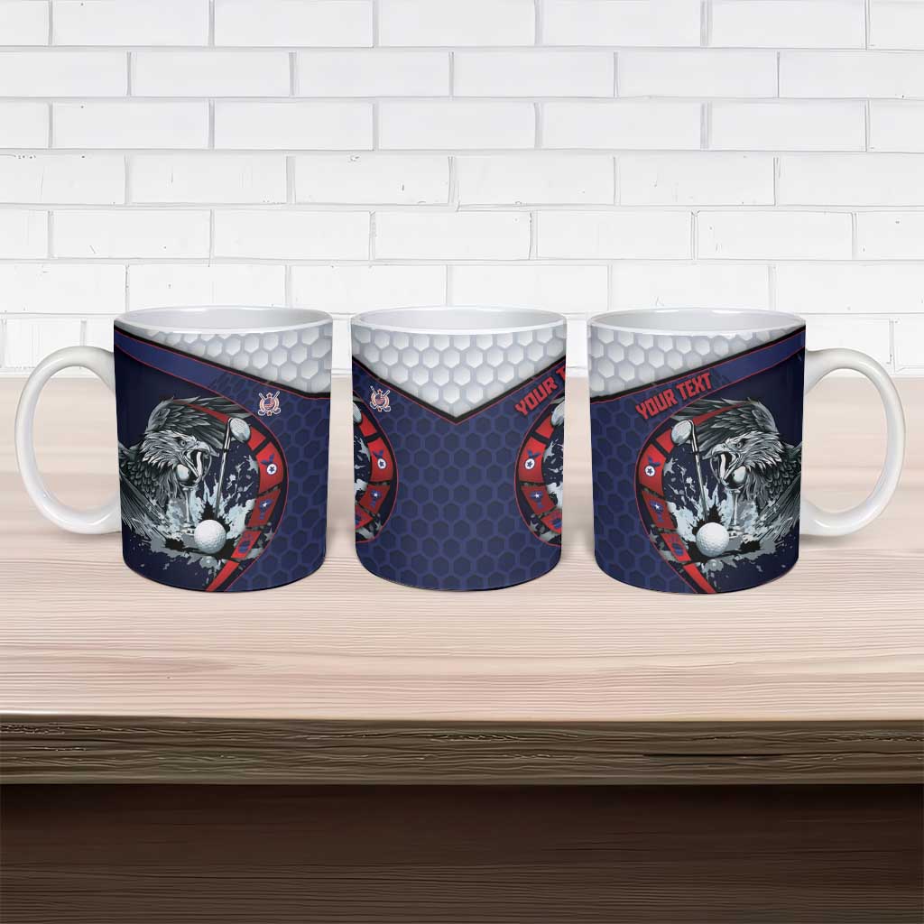 Personalized USA Golf Ceramic Mug Powerful Eagle