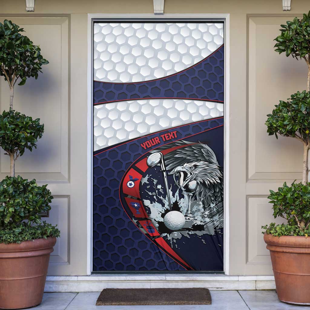 Personalized USA Golf Door Cover Powerful Eagle