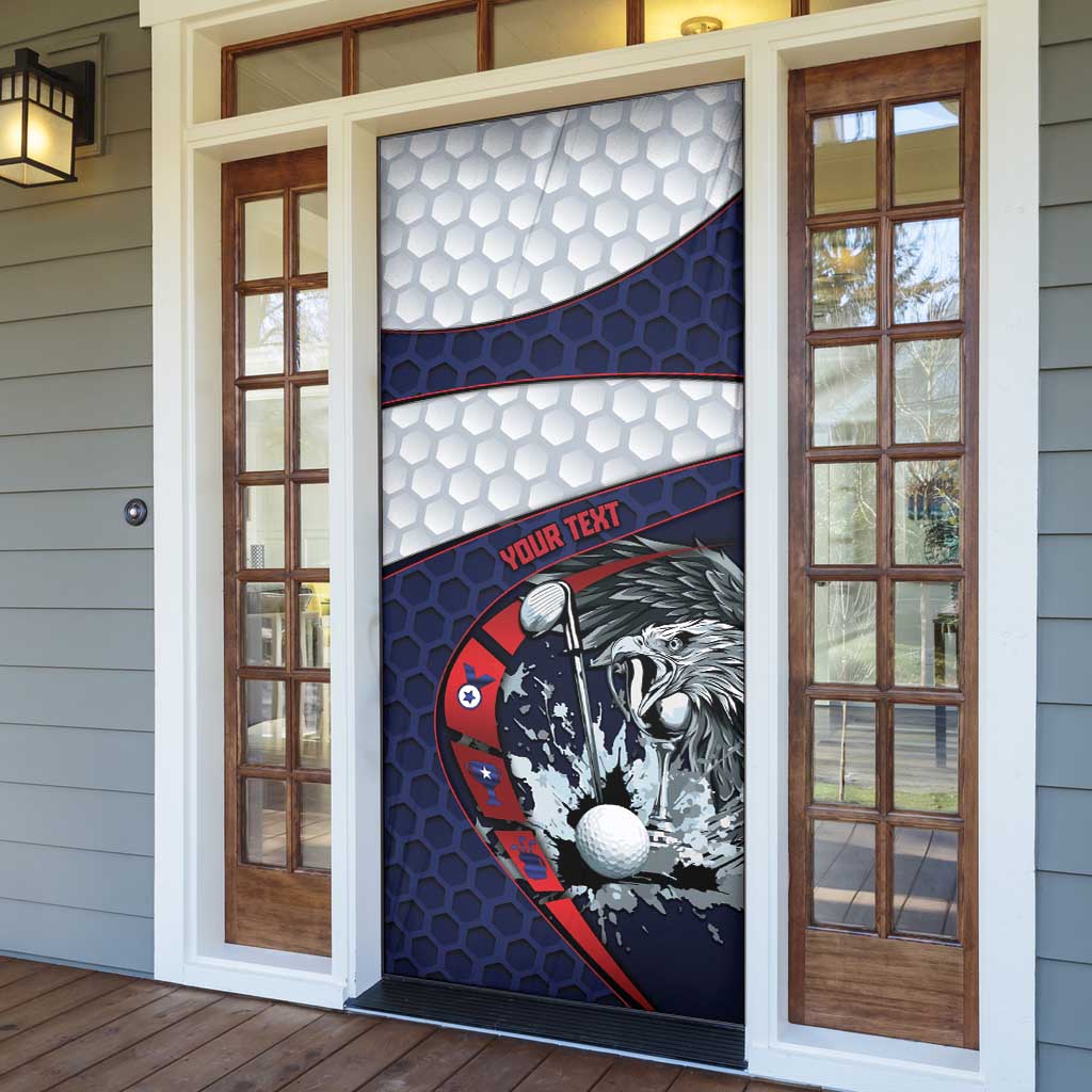 Personalized USA Golf Door Cover Powerful Eagle