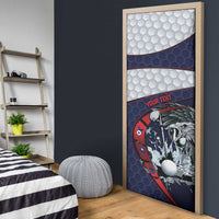 Personalized USA Golf Door Cover Powerful Eagle