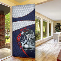 Personalized USA Golf Door Cover Powerful Eagle