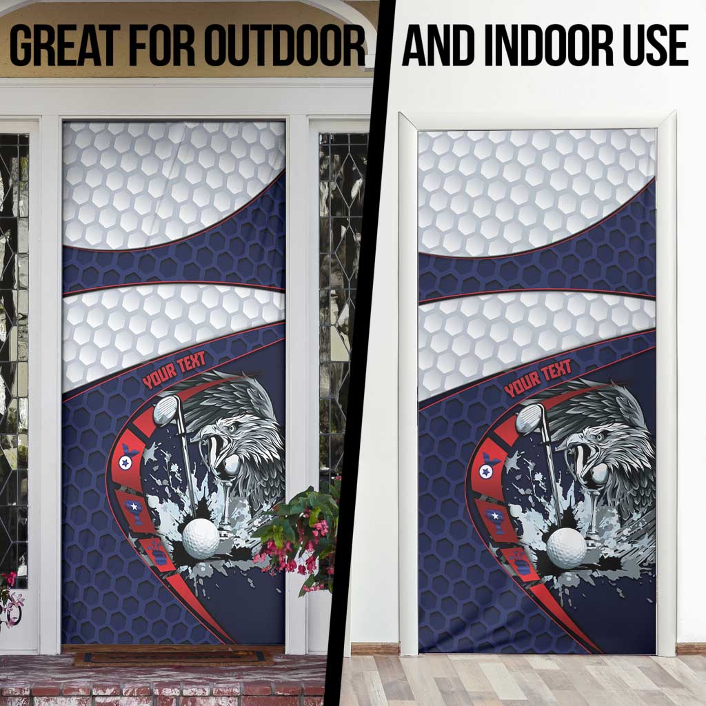 Personalized USA Golf Door Cover Powerful Eagle